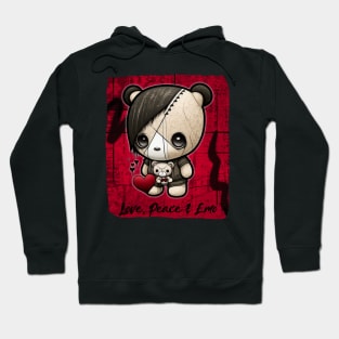 Love, Peace and Emo Hoodie